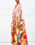 Danfo printed silk twill Kaftan