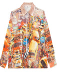 Danfo printed satin blouse