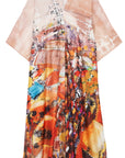 Danfo printed silk twill Kaftan