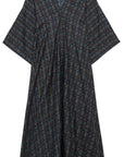 Mirella Black printed silk twill Kaftan