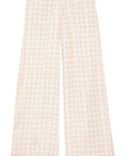 Mirella Beige printed satin pants