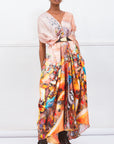 Danfo printed silk twill Kaftan