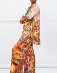 Danfo printed satin blouse