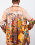 Danfo printed satin blouse