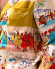 Close-up of the We Move shirt vest from the Lagos Collection, showcasing vibrant city-inspired scenes.