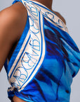 XL Silk Scarf Blue Amazonia – Omar Mahfoudi x MBD Collection