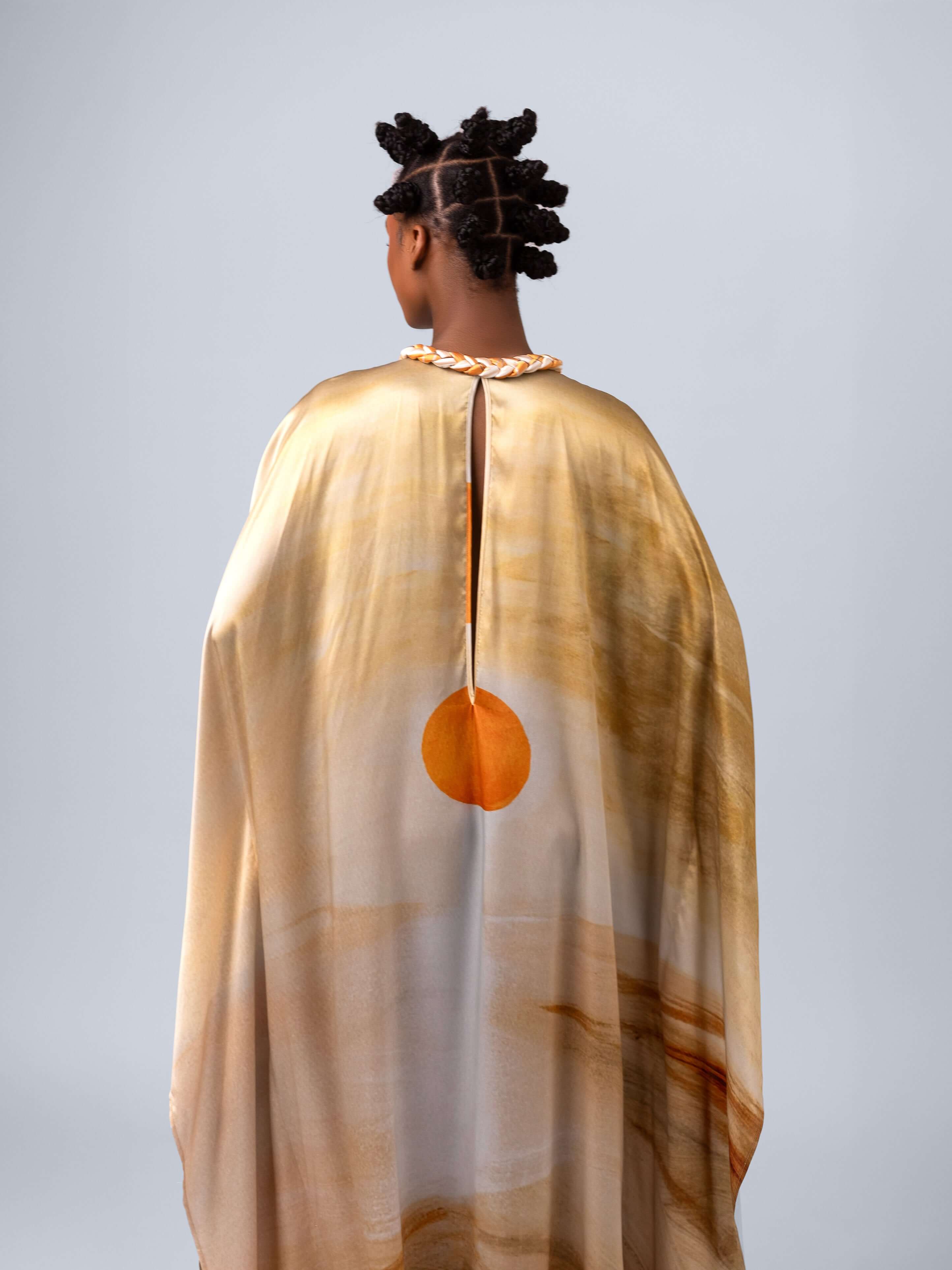 Reversible Silk Kaftan Desert – Omar Mahfoudi x MBD Collection